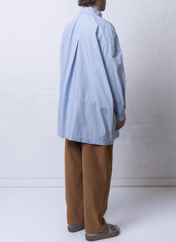 PAINTER SHIRT IN LIGHT BLUE WASHED POPLIN - Image 2