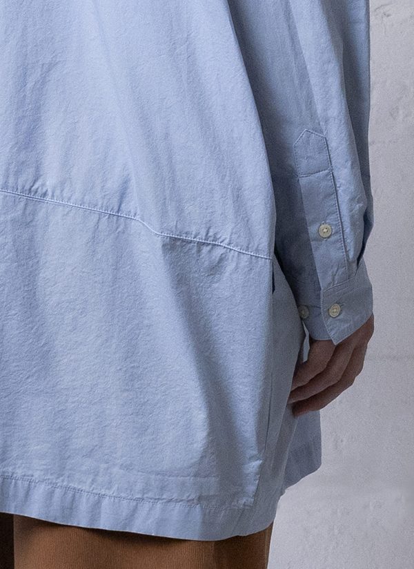 PAINTER SHIRT IN LIGHT BLUE WASHED POPLIN - Image 8