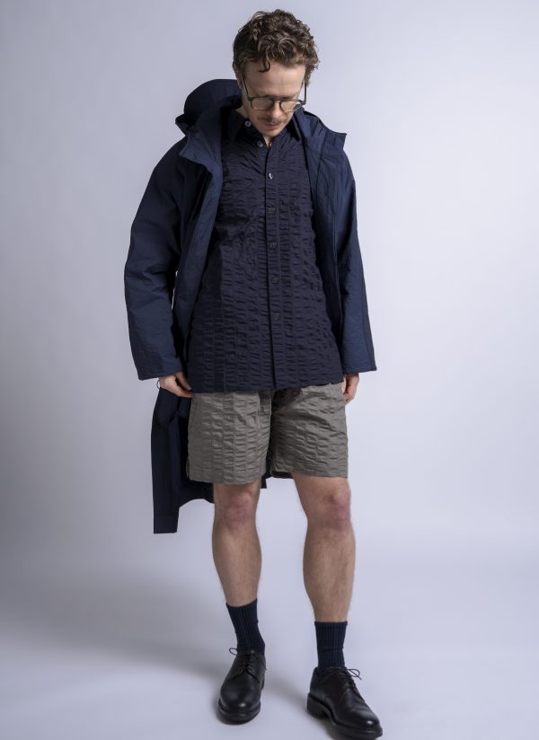 HOODED NOMAD PARKA IN MIDNIGHT BLUE RIPPLE RIPSTOP - Image 6