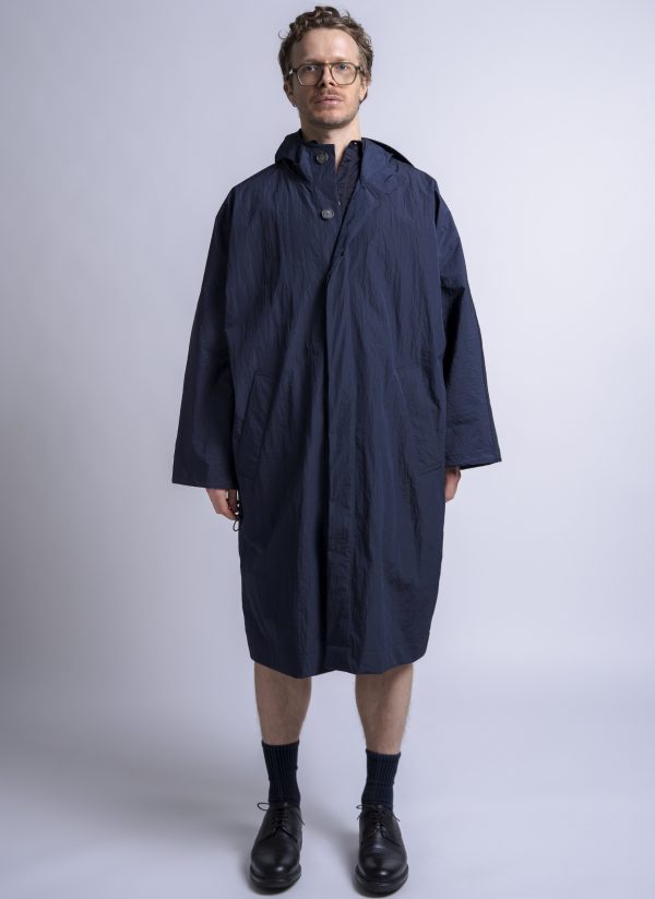 HOODED NOMAD PARKA IN MIDNIGHT BLUE RIPPLE RIPSTOP - Image 7