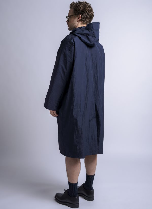 HOODED NOMAD PARKA IN MIDNIGHT BLUE RIPPLE RIPSTOP - Image 8