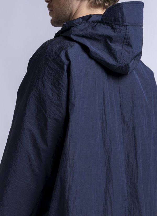 HOODED NOMAD PARKA IN MIDNIGHT BLUE RIPPLE RIPSTOP - Image 9