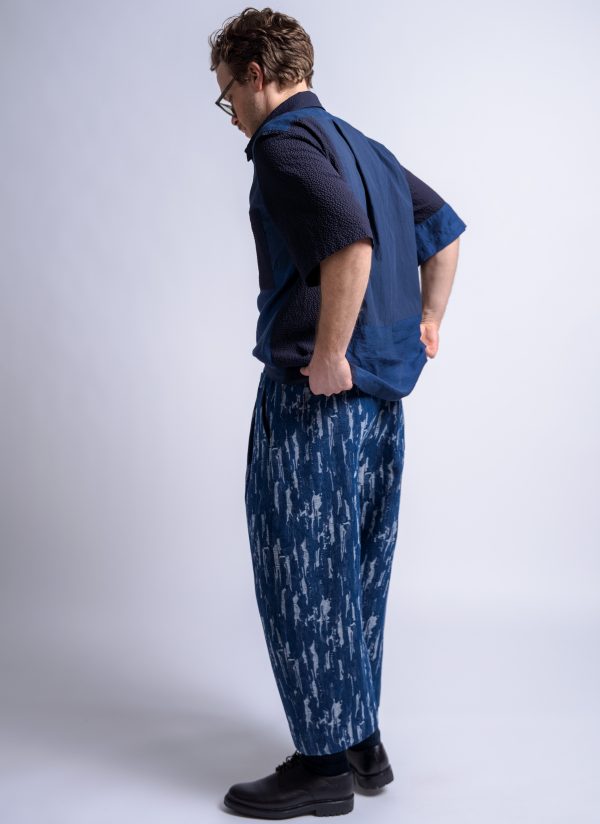 OVATE BAGGY PANT IN MIDNIGHT BLUE DENIM CAMO - Image 4