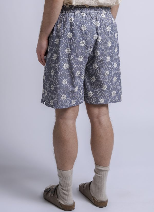 PTO EASY SHORT IN COOL GREY FLOWER DECO - Image 7
