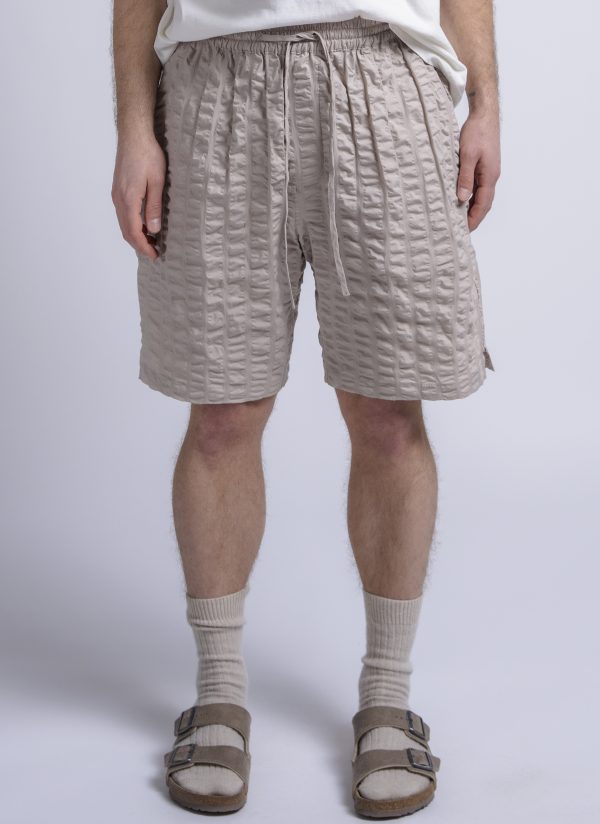 PTO EASY SHORT IN LIGHT KHAKI MACRO LINE CRINKLE - Image 8