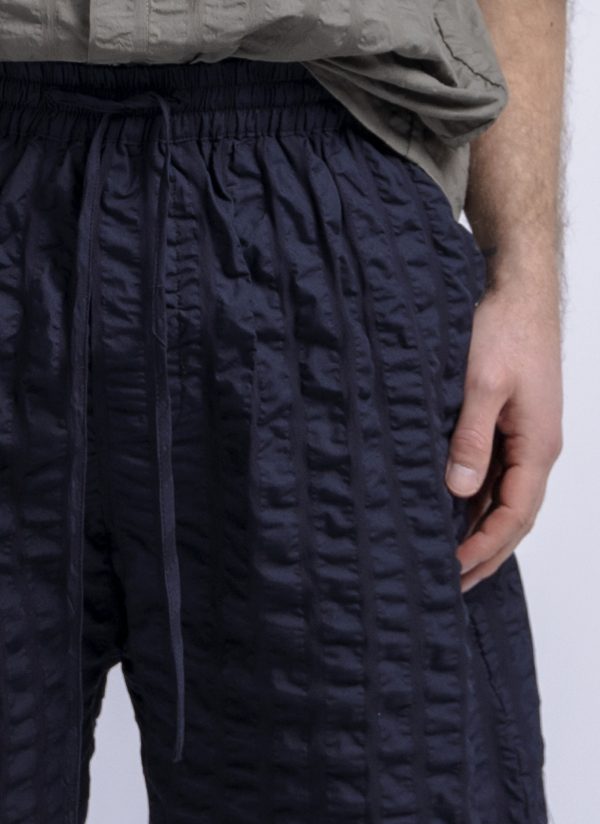 PTO EASY SHORT IN MIDNIGHT BLUE MACRO LINE CRINKLE - Image 3