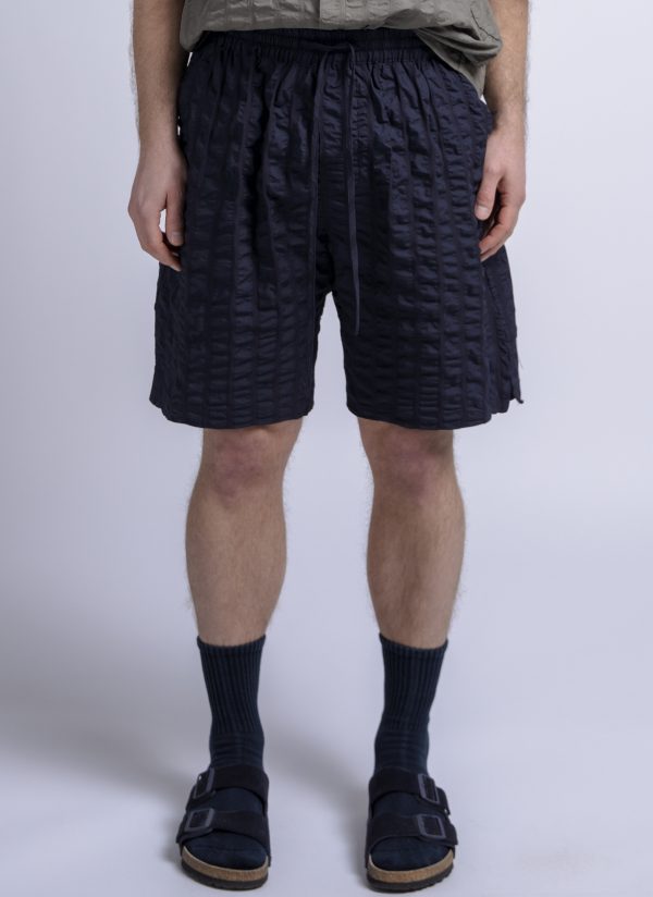 PTO EASY SHORT IN MIDNIGHT BLUE MACRO LINE CRINKLE