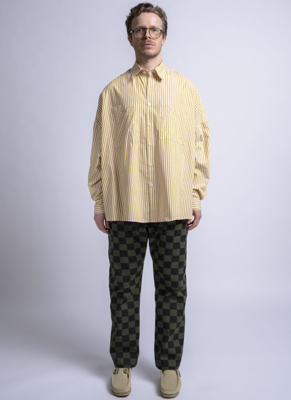 OVERSIZED IO SHIRT IN AMBER STRIPE POPLIN - Image 2