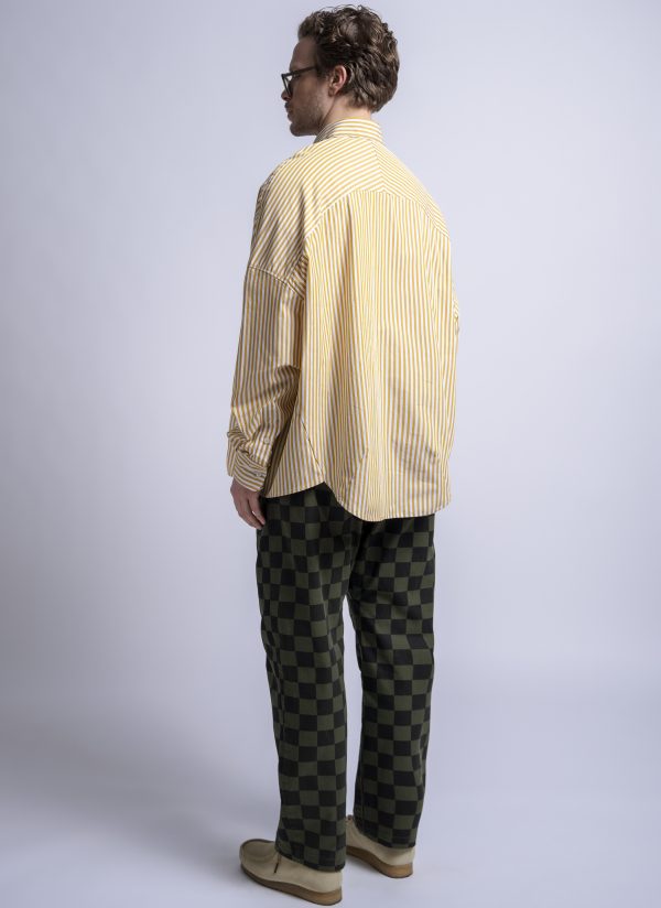 OVERSIZED IO SHIRT IN AMBER STRIPE POPLIN - Image 6