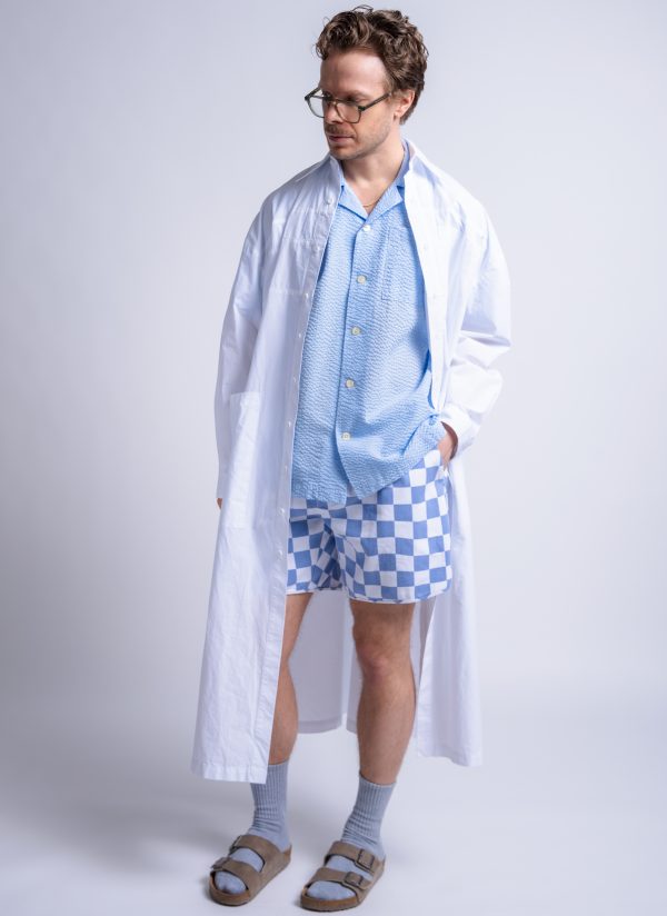 RELAXED KAFTAN SHIRT IN WHITE WASHED POPLIN - Image 4