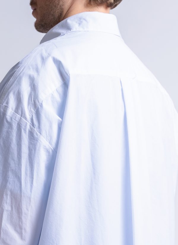 RELAXED KAFTAN SHIRT IN WHITE WASHED POPLIN - Image 8