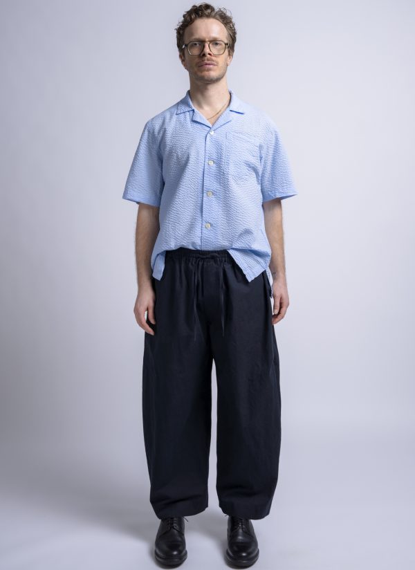 EAST PANT IN MIDNIGHT BLUE MICRO SLUB - Image 2