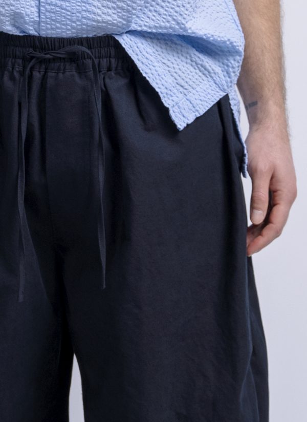 EAST PANT IN MIDNIGHT BLUE MICRO SLUB - Image 3