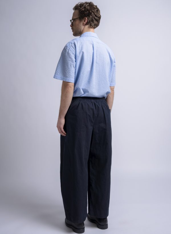 EAST PANT IN MIDNIGHT BLUE MICRO SLUB - Image 4