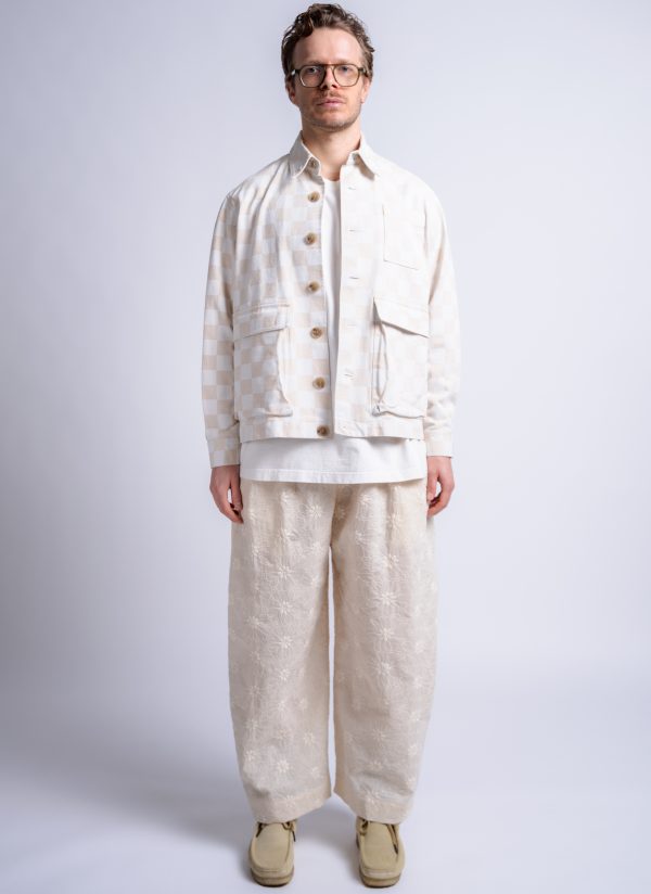 PHOTOGRAPHER JACKET IN NATURAL & PARCHMENT CHECK TWILL - Image 11