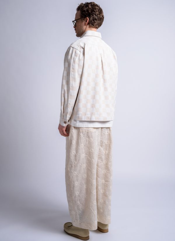 PHOTOGRAPHER JACKET IN NATURAL & PARCHMENT CHECK TWILL - Image 5