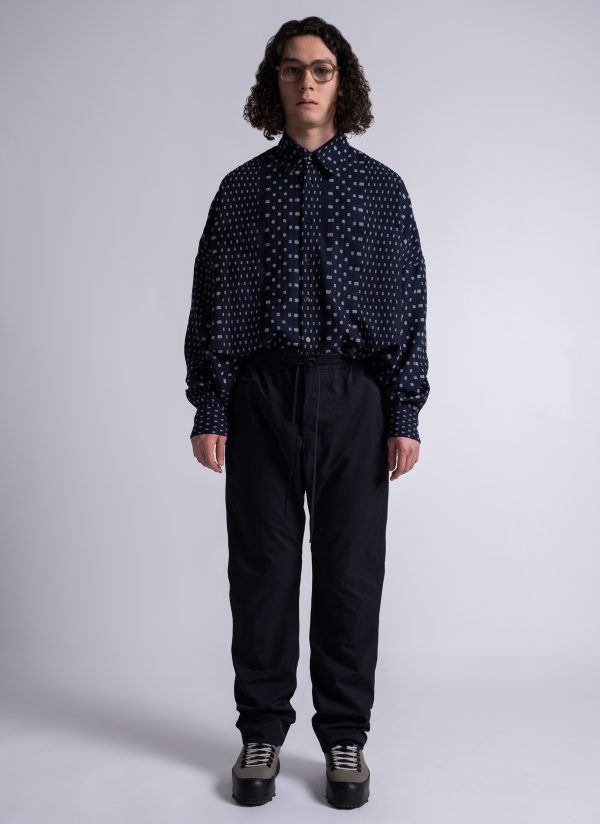 OVERSIZED IO SHIRT IN MIDNIGHT BLUE CHANNEL BLOCK - Image 4