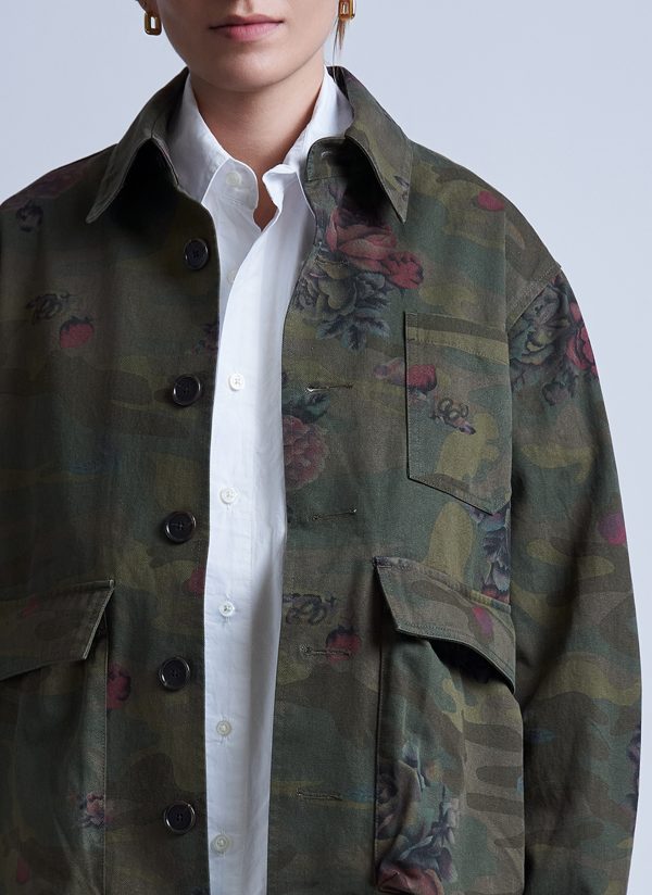 PHOTOGRAPHER JACKET IN ARMY GREEN GARDEN CAMO - Image 3